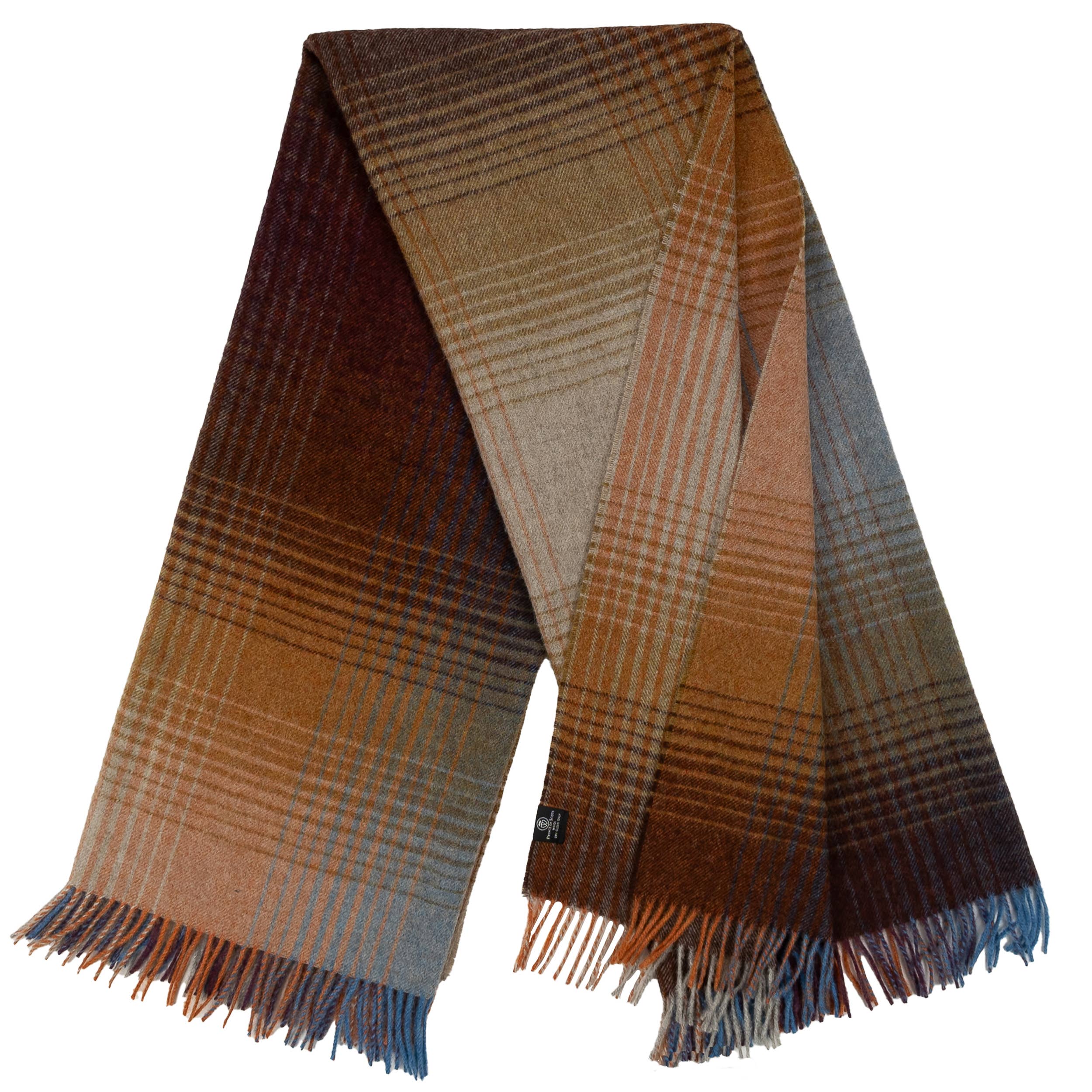 Prince of Scots - Wholesale Throw Blanket - Highland Tweeds Shetland Lambswool Ombre Throw (Burgundy) 2