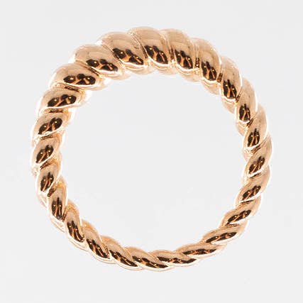 Dome Twist Ring - Rosé goud voor wholesale door Park and Buzz