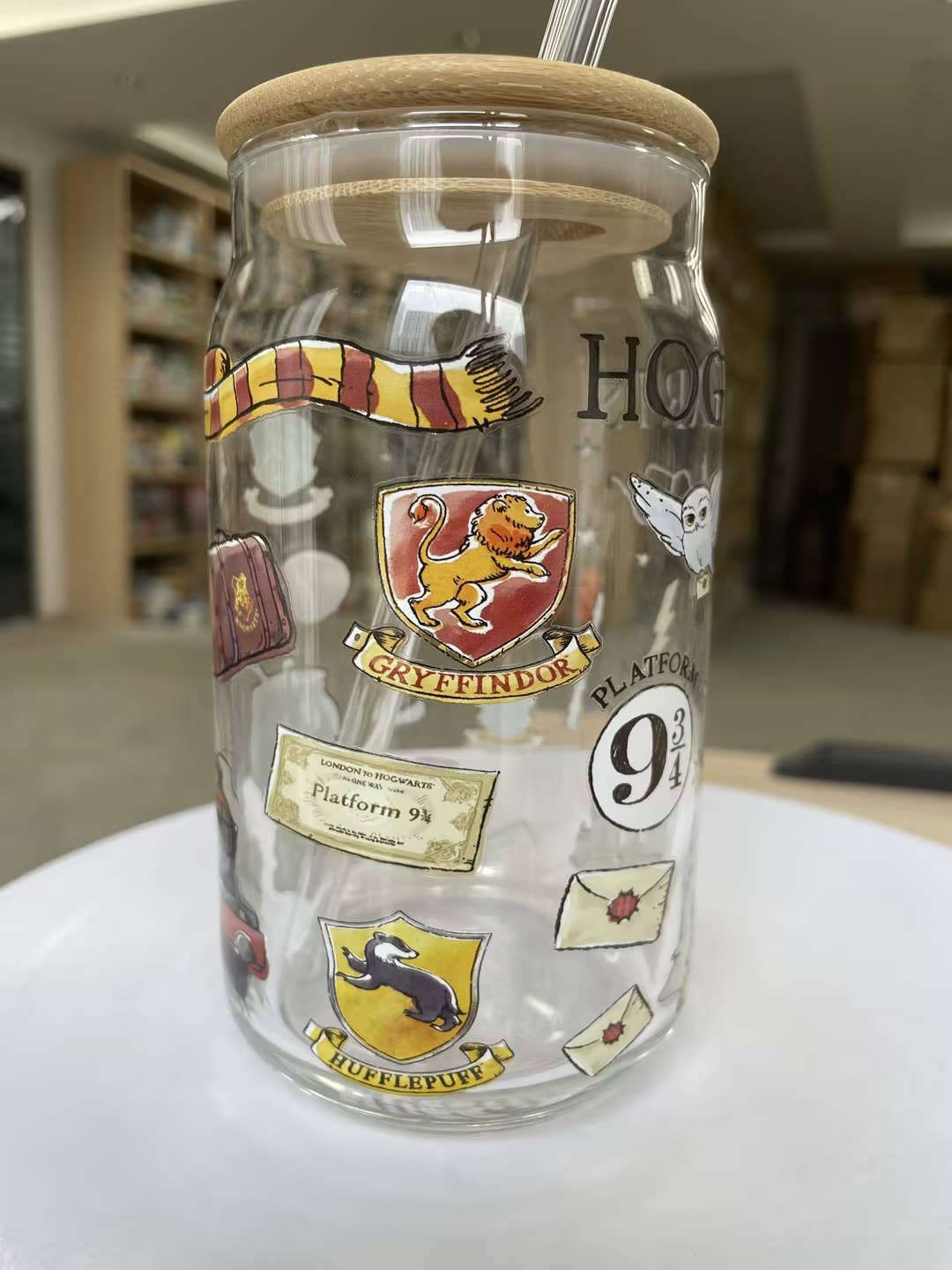Silver Buffalo - Wholesale Drinking Glass/Cup - Harry Potter Hogwarts Destination 16oz Glass Tumbler4