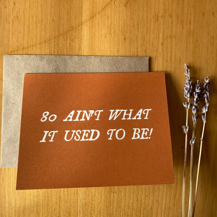 eco-friendly 80th birthday greeting card for wholesale by Freethinker Paper Co.