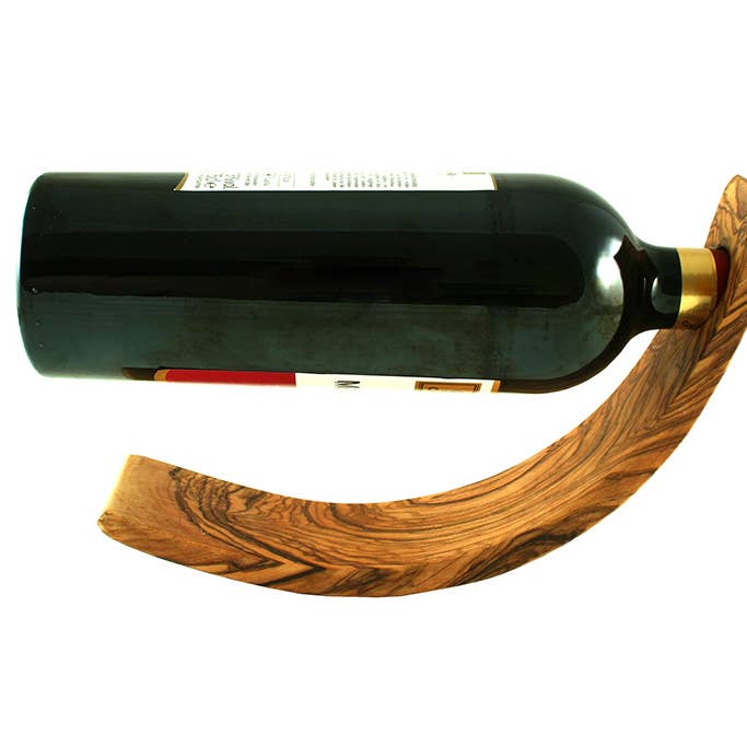 olivenholz-erleben - Wholesale Bottle Rack/Holder - Crescent Moon Wine Bottle Holder