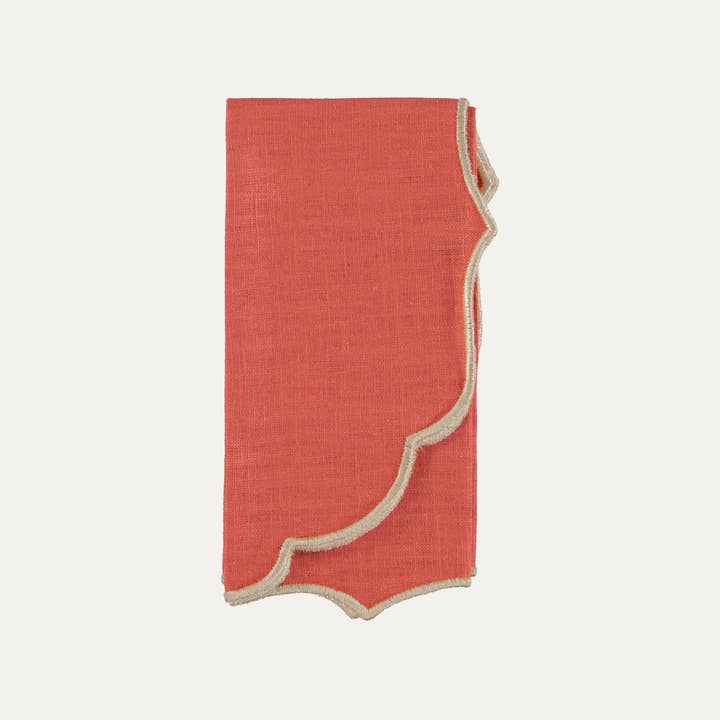 Mariaida Home - Wholesale Dinner & cloth napkin - Belmonte Napkin, Terracotta with Brown0