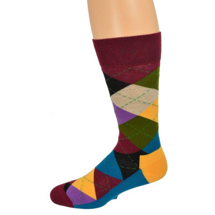 Wear Sierra – wholesale Socks – Men's – Men's Colorful Crew Socks in Combed Cotton (3 Pair Packs)15