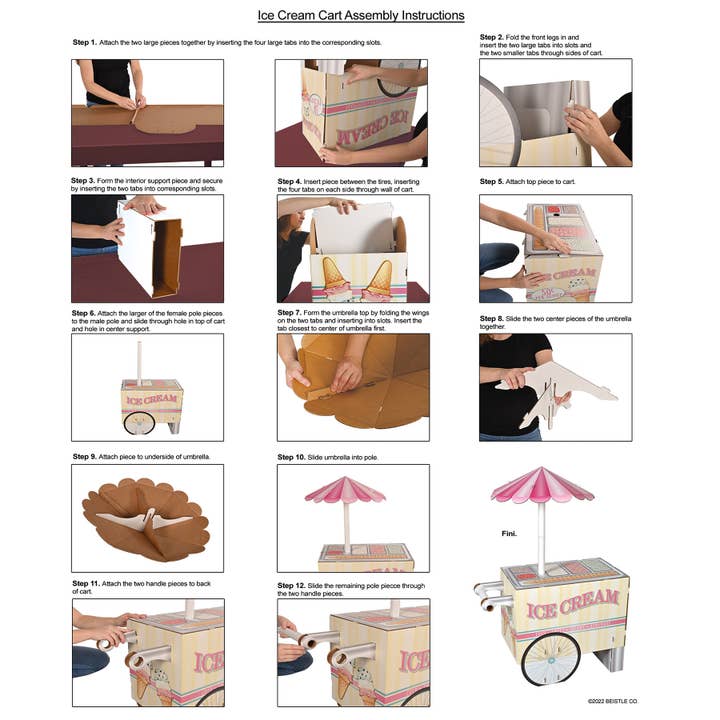 Beistle - Wholesale Decorative Tabletop Object - 3-D Ice Cream Cart Prop, 4' x 32", Cardstock4