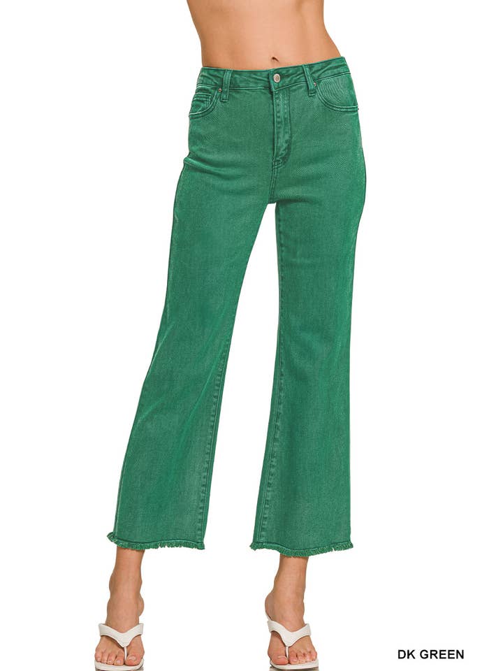 Vanilla Monkey - Vente Pantalon – femme - Pantalon taille haute et ourlet effiloché délavé à l'acide13