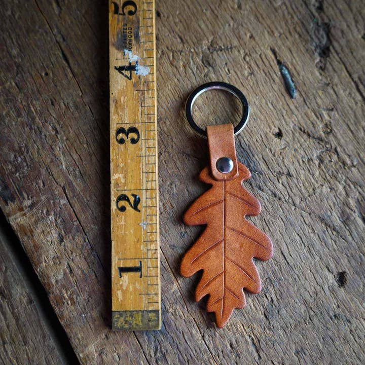 Hammerthreads - Wholesale Keychain - Unisex - Oak Leaf Browns- Leather Keychain