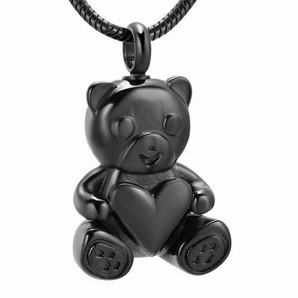 Cherished Emblems - Wholesale Halskettinghanger - Leuke teddybeer met hart crematie urn ketting4