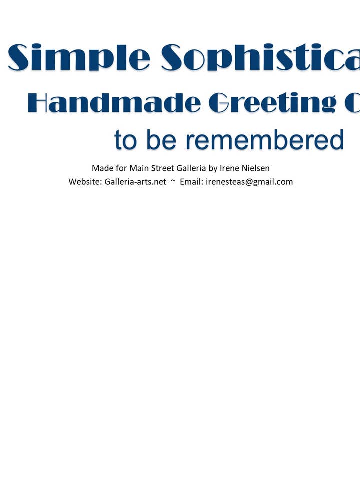 Biglietti di saluto generici fatti a mano per la vendita all'ingrosso da parte di Simple Sophistication