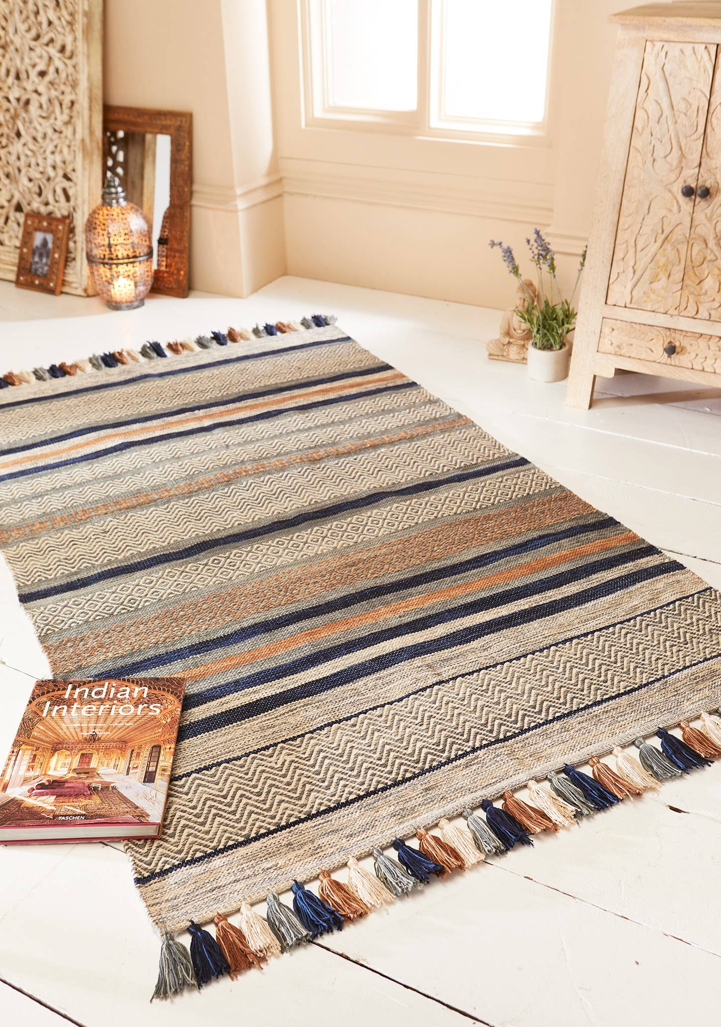 Namaste – wholesale Area rug – Antara Cotton Hand Loom Rug 90X150cm1