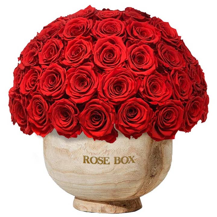 Media bola de madera extra grande personalizada para venta al por mayor de Rose Box NYC