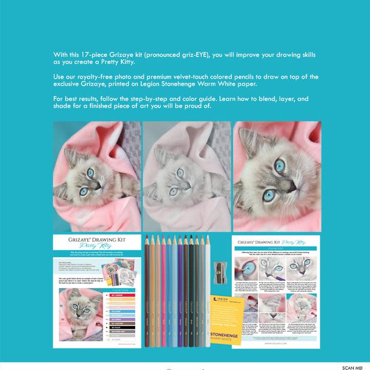 Grizaye - Vendita all'ingrosso Kit per lavoretti fai da te - Kit da disegno: Pretty Kitty
