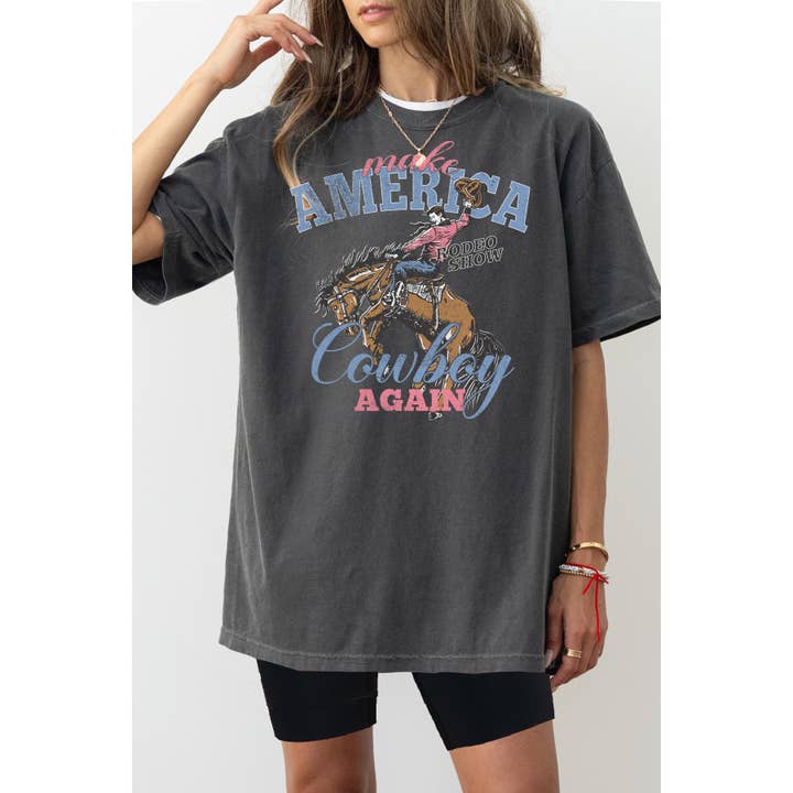 Make America Cowboy Again Oversized Unisex Tee for wholesale by Amused by Blue