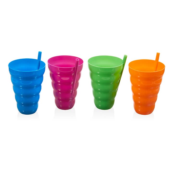 Innovarix - Wholesale Drinking glass/cup – Kids & Baby - Plastic Cup with Built in straw Sip-A-Tumbler - 22 Oz.
