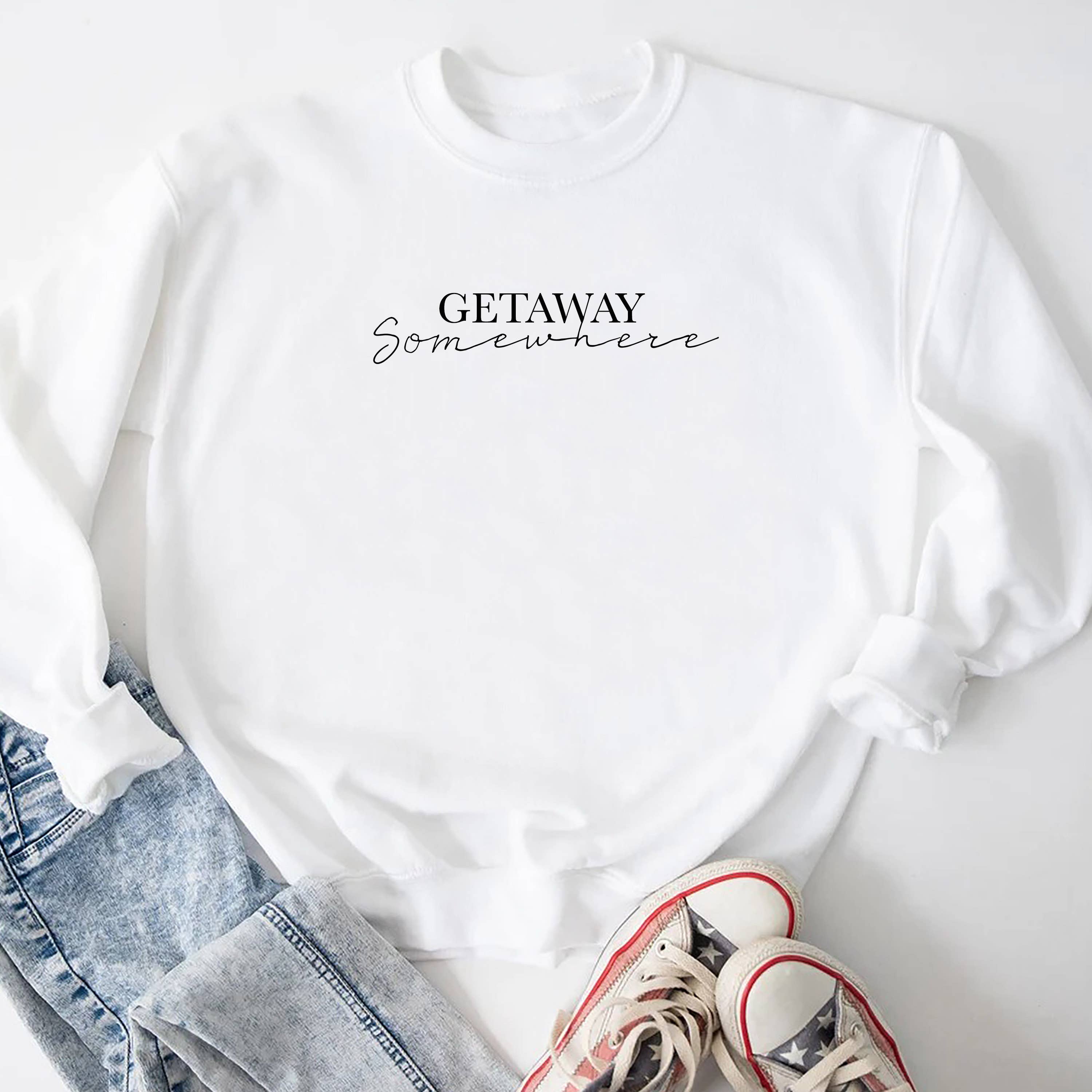 STARCHIS - Wholesale Graphic Sweatshirt - Women's - Graphic sweatshirt - Getaway somewhere lettering6