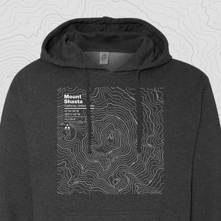 Mount Shasta, California - Hooded Sweatshirt for wholesale by Topogra