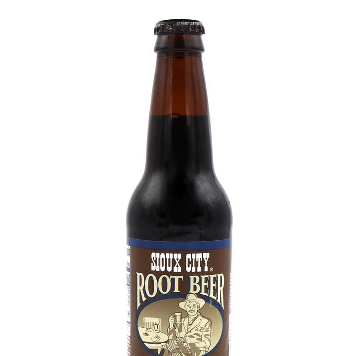 Sioux City Root Beer Soda, 12oz Glass Bottle 12ct for wholesale by Grandpa Joe's Candy Shop