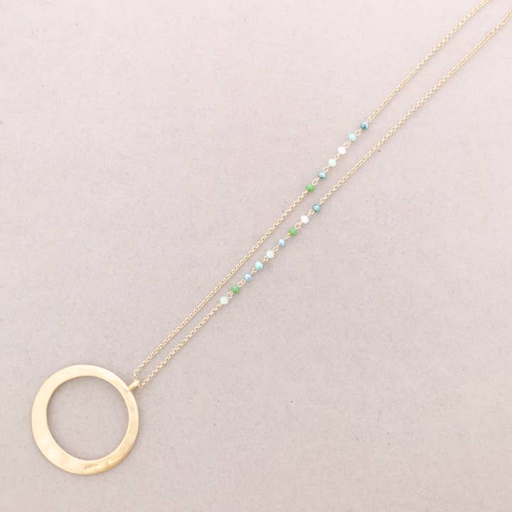 Långt metallcirkel hängande halsband för wholesale av Sonata