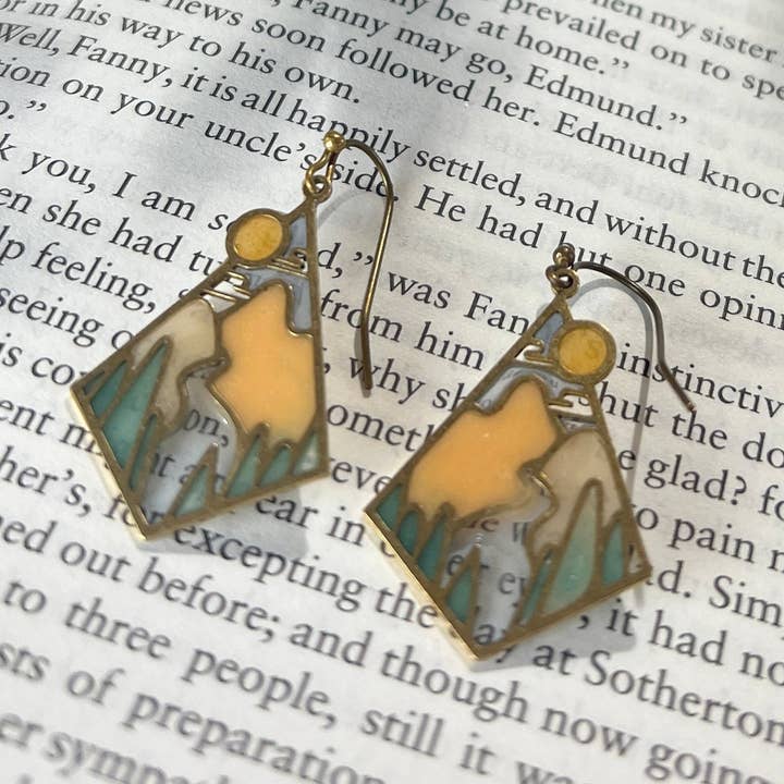 Wild & Scenic//Boucles d'oreilles en résine vitrée pour la vente par Wild Lupine Folkcraft