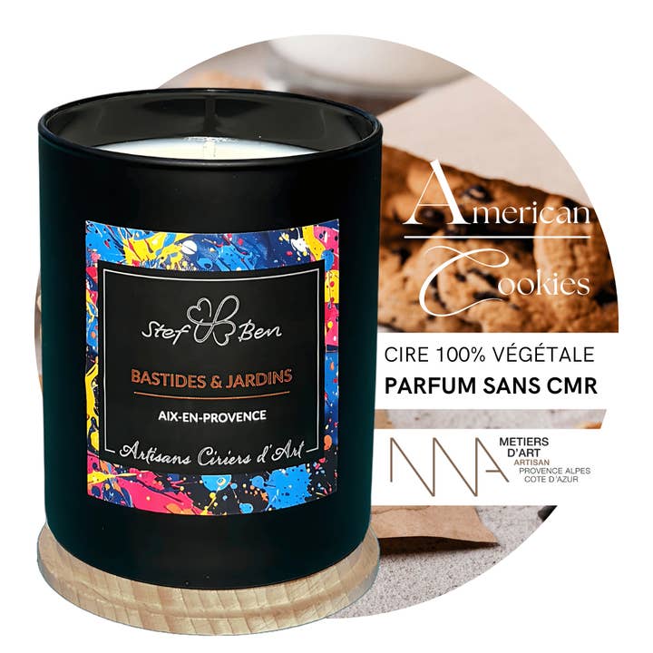 Duftkerze AMERICAN COOKIES, handgegossen für den Großhandel von Stef & Ben | S&B Provence