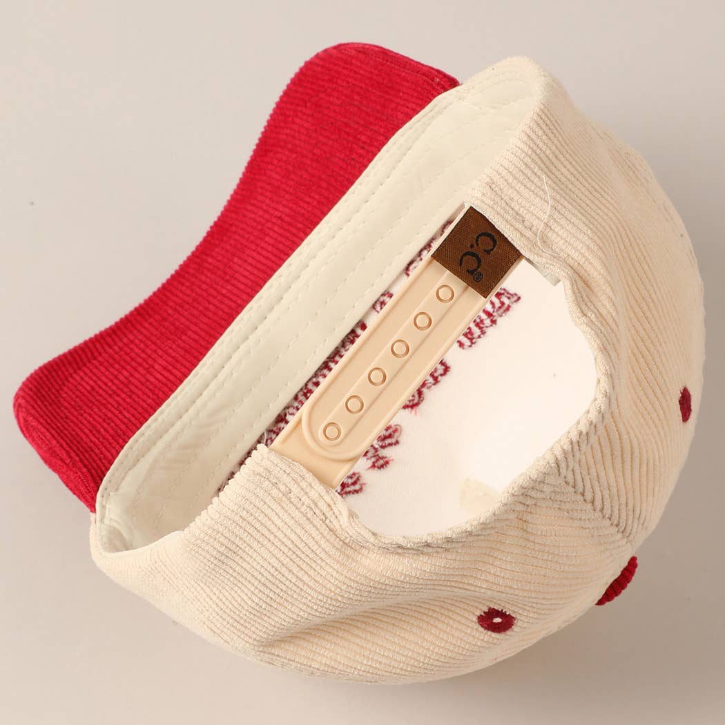 Fashion City - Wholesale Baseball Cap - Unisex - Put it on my husband's tab Two-Tone Corduroy Cap6