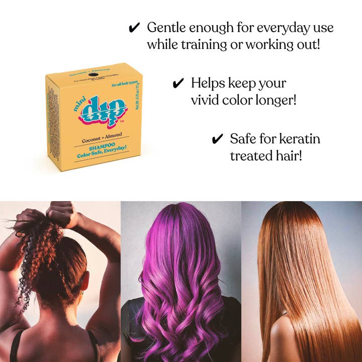 Dip - Wholesale Shampoo Puck/Solid Shampoo - Mini Dip Shampoo Bar: Color Safe, Everyday - Coconut & Almond3