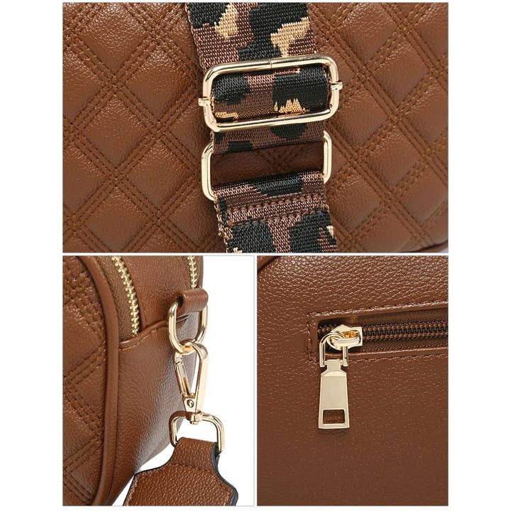 Papaya Fashion Ltd - Wholesale Crossbody bag – Women's - CD21-0352 Cross Body Handbag with double zip top sections6