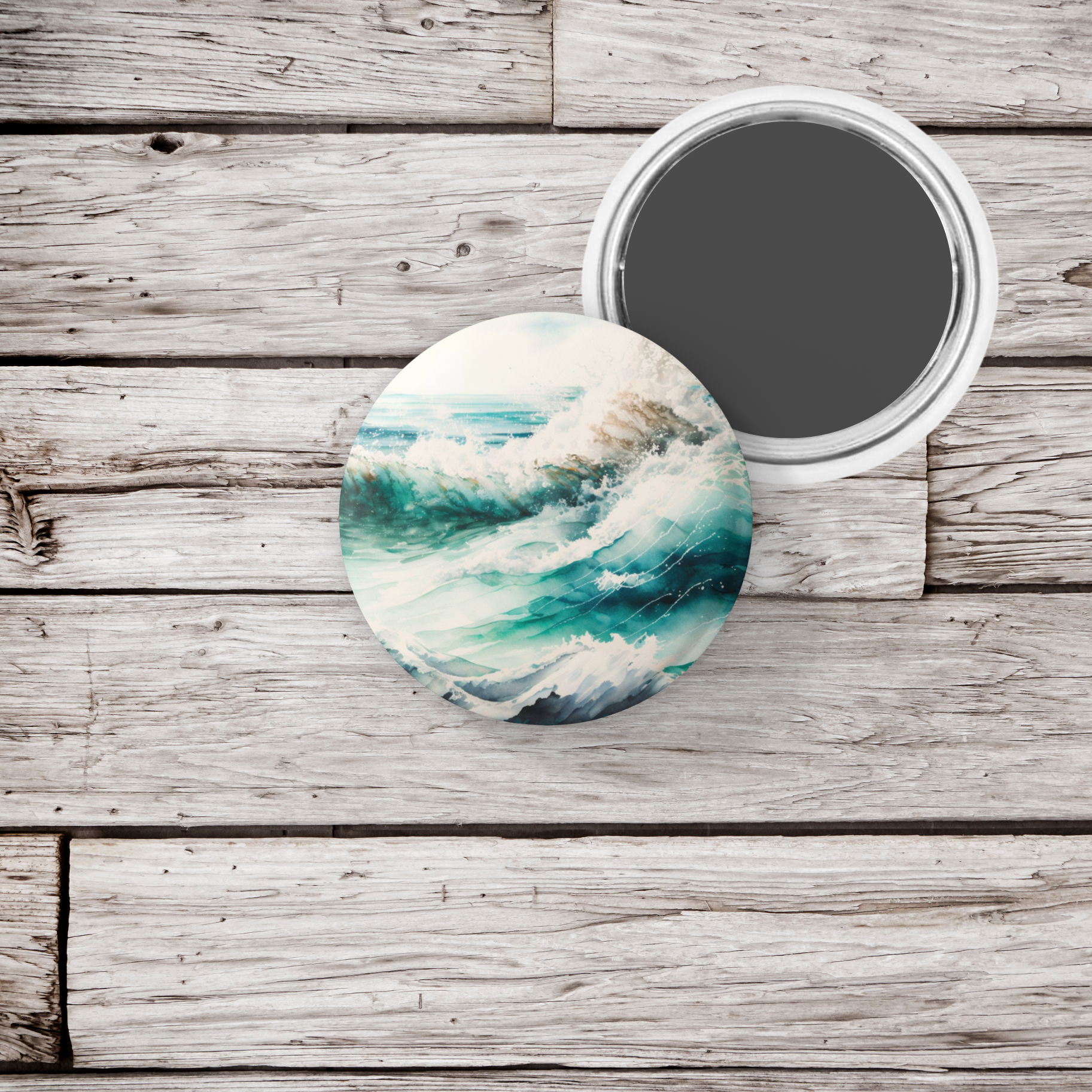 NatureCuts - Wholesale Lapel Pin/Button - Ocean Waves Pin Button, Ocean Keychain, Ocean Magnet6