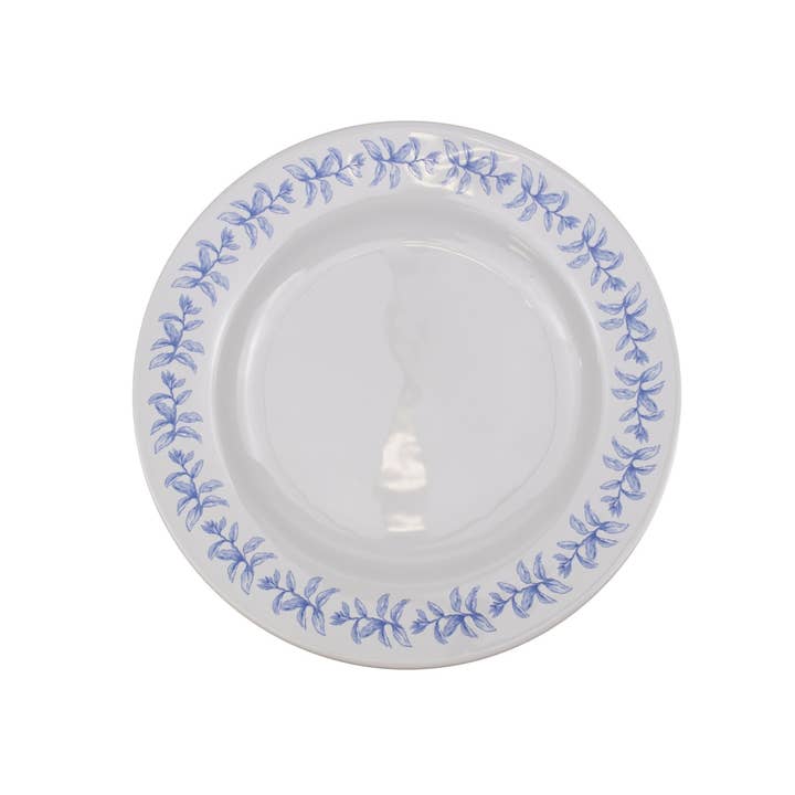 Aldridge Garden Plate White/Blue 8'' for wholesale by The Royal Standard
