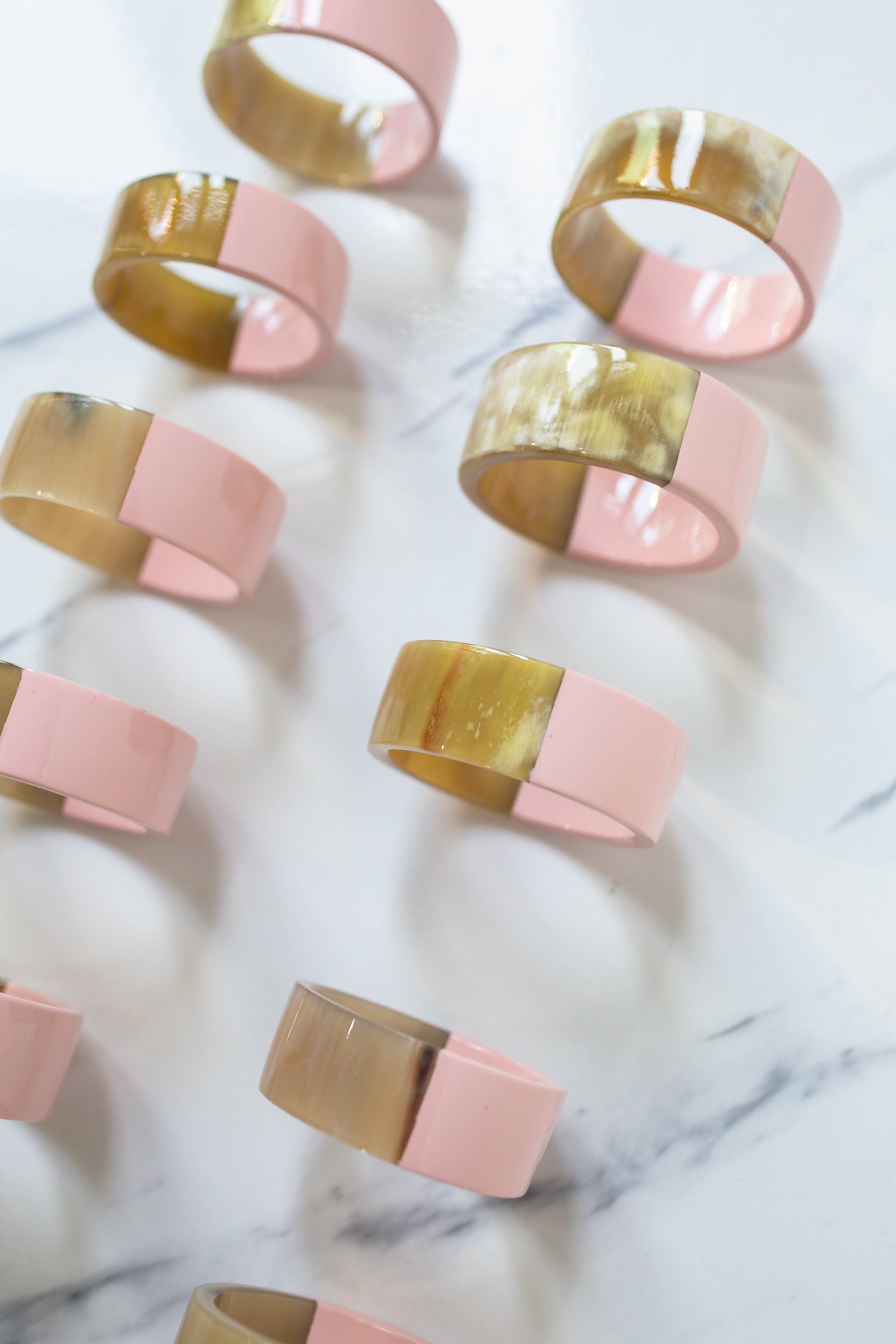 Tonkin Handicraft - Wholesale Napkin Ring - Lacquer  Buffalo Horn Napkin Ring S24