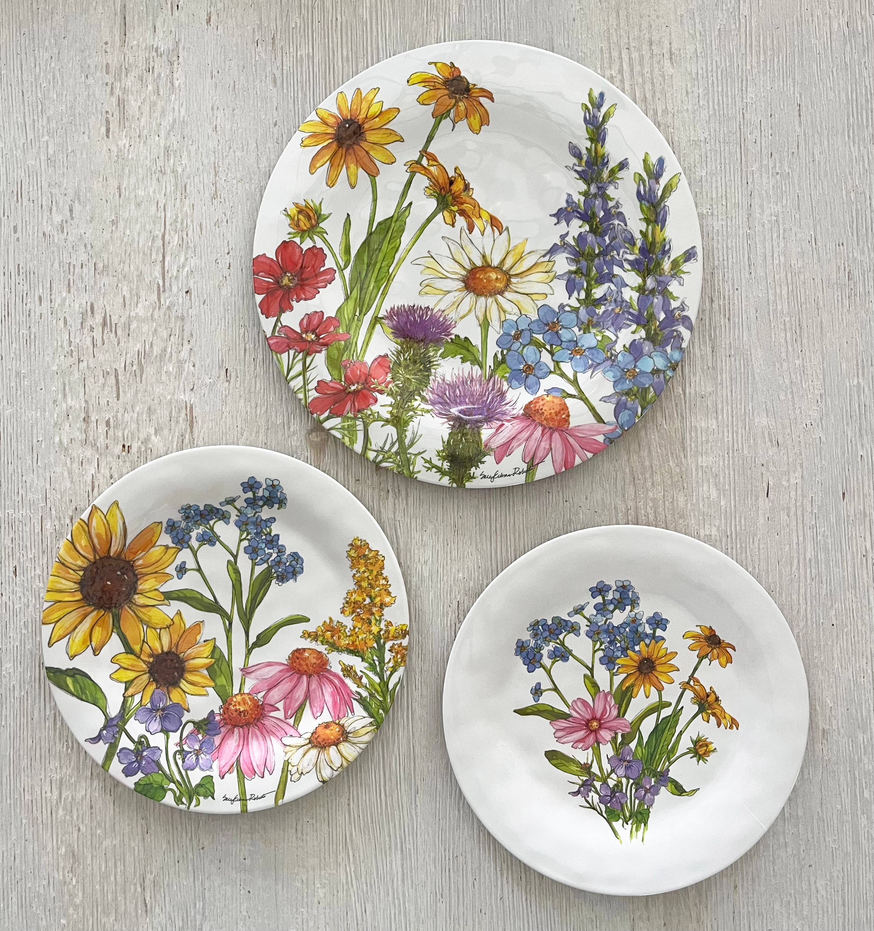 Bamboo Table - Wholesale Dinner Plate - Wildflower Floral Garden Bamboo Dinner Plate5