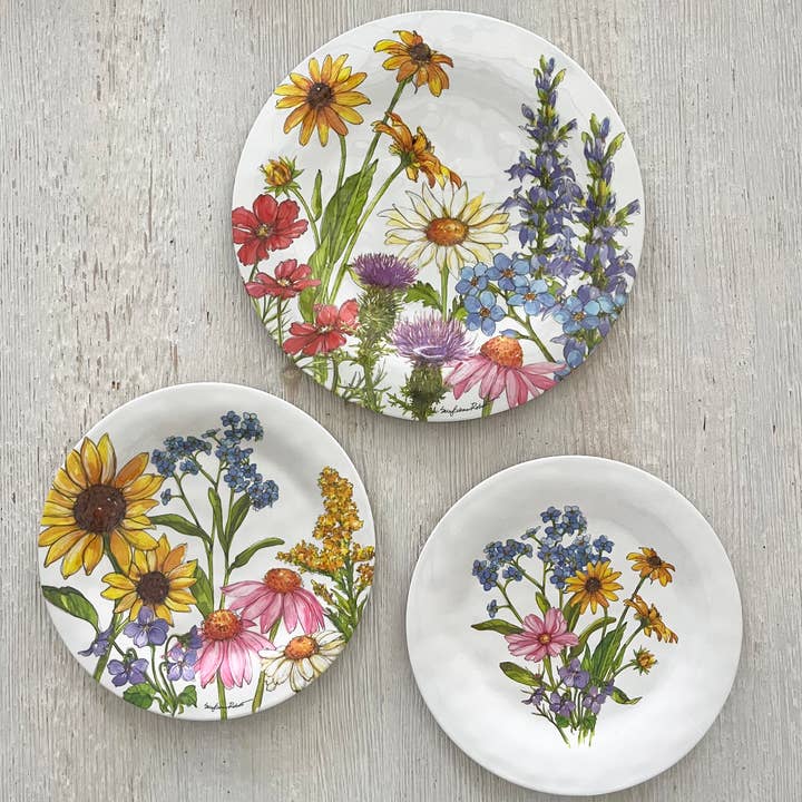 Bamboo Table - Wholesale Dinner Plate - Wildflower Floral Garden Bamboo Dinner Plate5