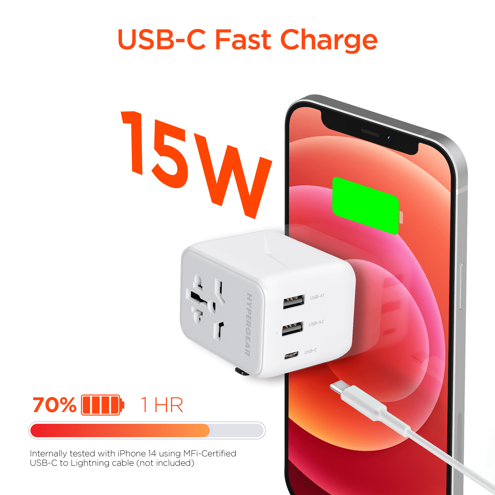JupiterGear Home – wholesale Strömadapter – HyperGear WorldCharge Universell Reseadapter med USB-C14