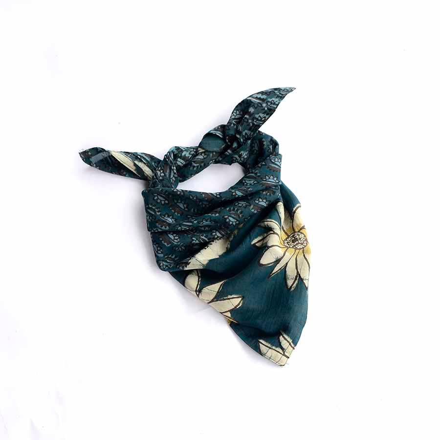 Ichcha – wholesale Scarf – Women's – Square Bandana Scarf Artisan Block print cotton Women -Jolly4