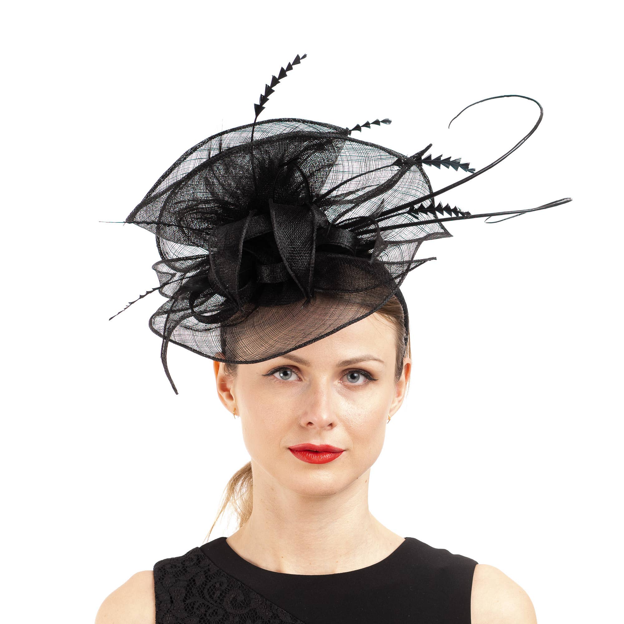KaKyCo – wholesale Fascinator hat – Women's – Large Sinamay saucer fascinator headband | 10208813