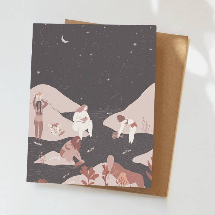 Down by the River Greeting Card for wholesale by Elana Gabrielle