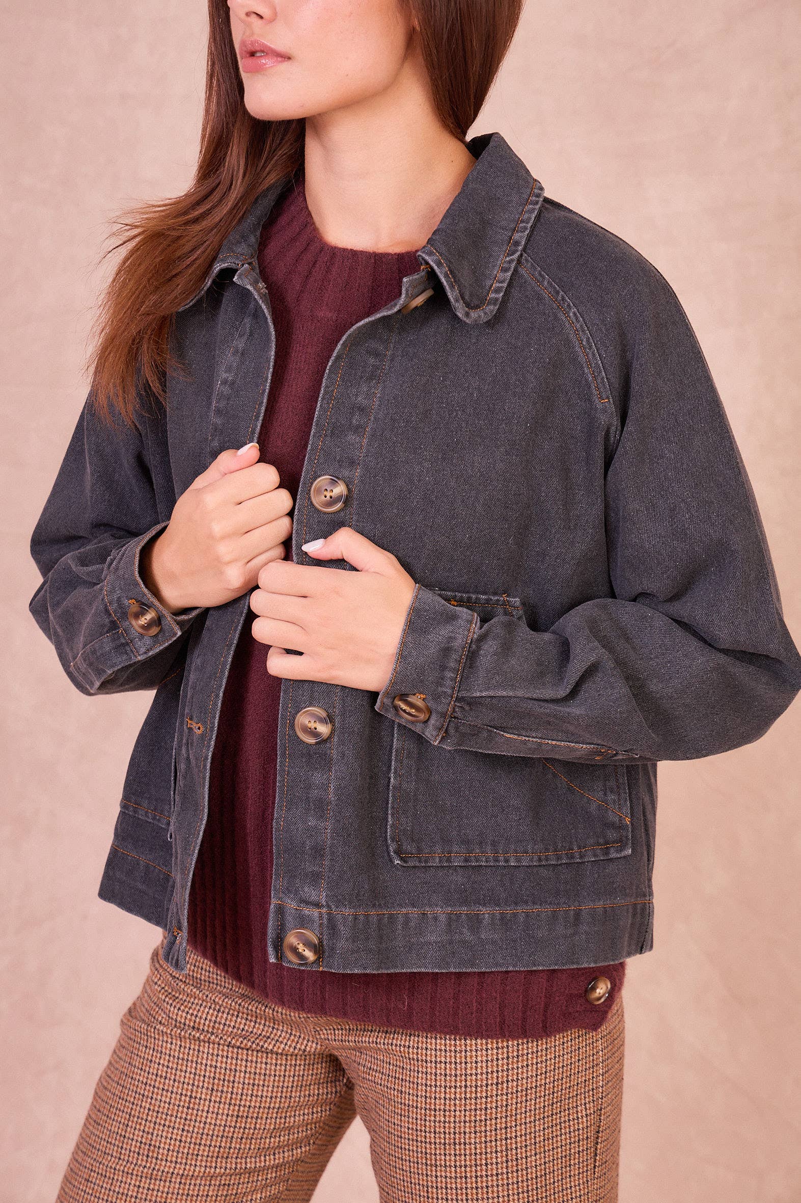 Calie Paris - Wholesale Denim Jacket - Women's - VERSAILLES – 100% Cotton Denim Jacket6