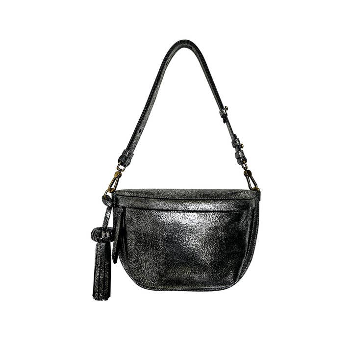 The Bixi Awotan Metallic Texturized Leather Fanny Pack for wholesale by bixi awotan