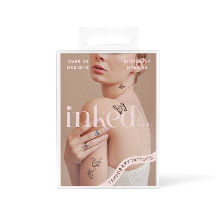INKED by Dani - Wholesale Temporary Tattoo - Butterfly Dreams Temporary Tattoo Pack1