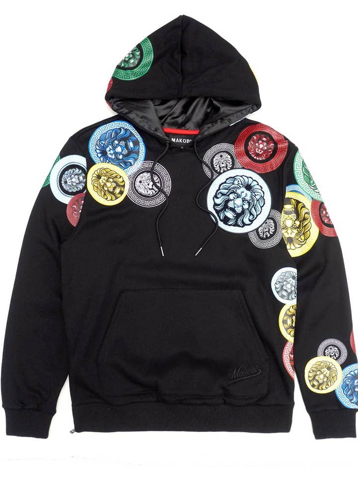 M4660 Makobi Aryeh Fleece Hoodie- Black for wholesale by Makobi