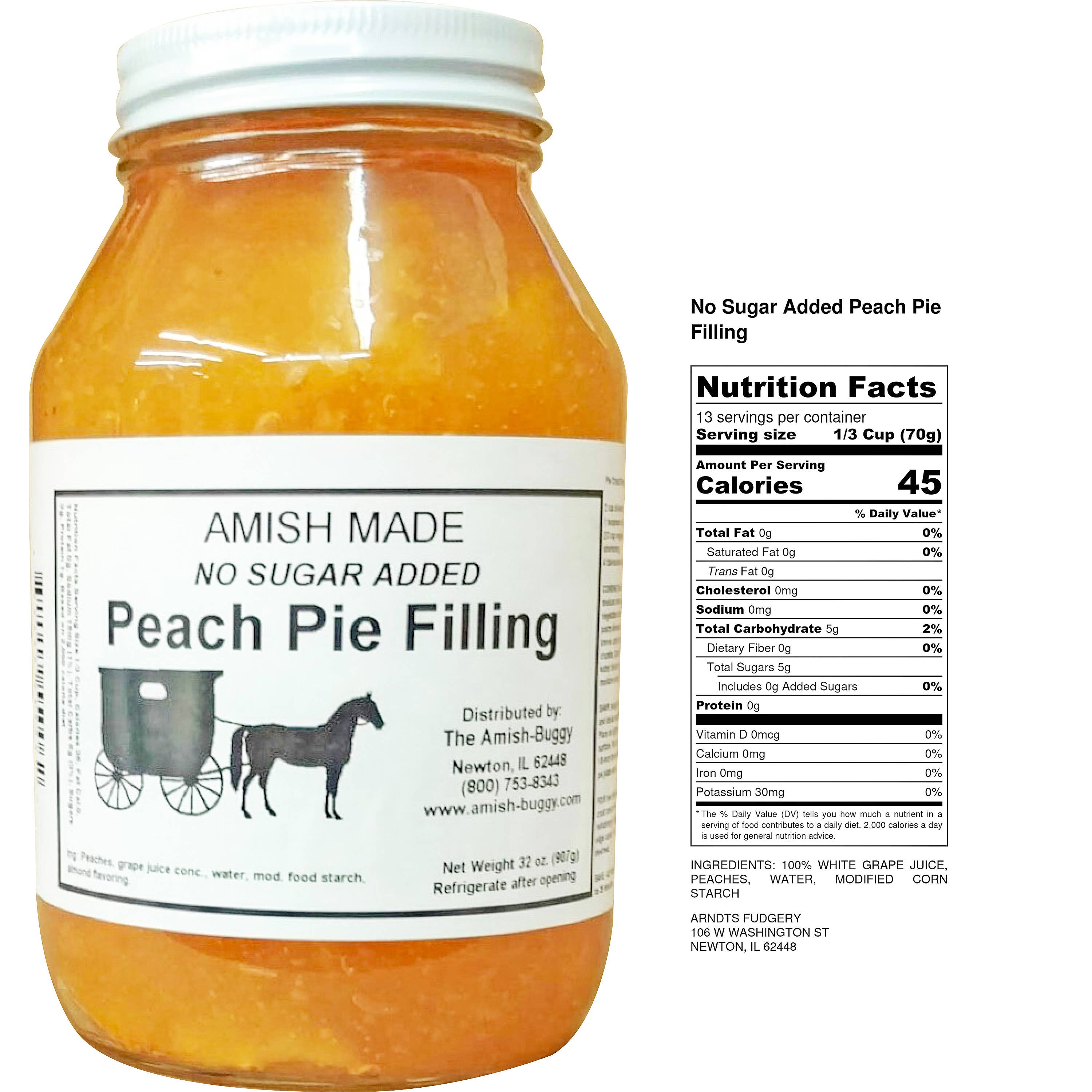 Arndt's Fudgery LLC - Wholesale Jam/Jelly - Amish Pie Filling - 32 Oz Jar12