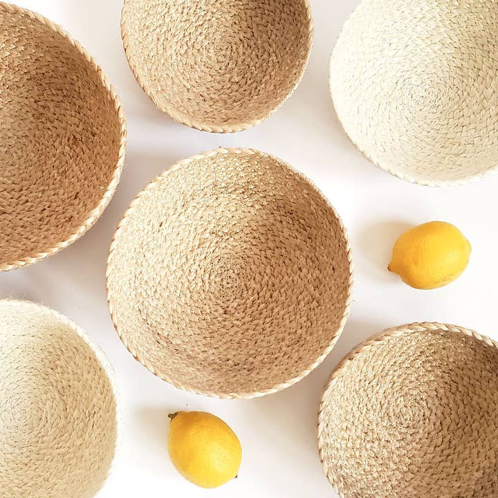 KORISSA - Wholesale Basket - Handwoven Storage Basket • Kata Candy Bowl-Natural-Set of 45