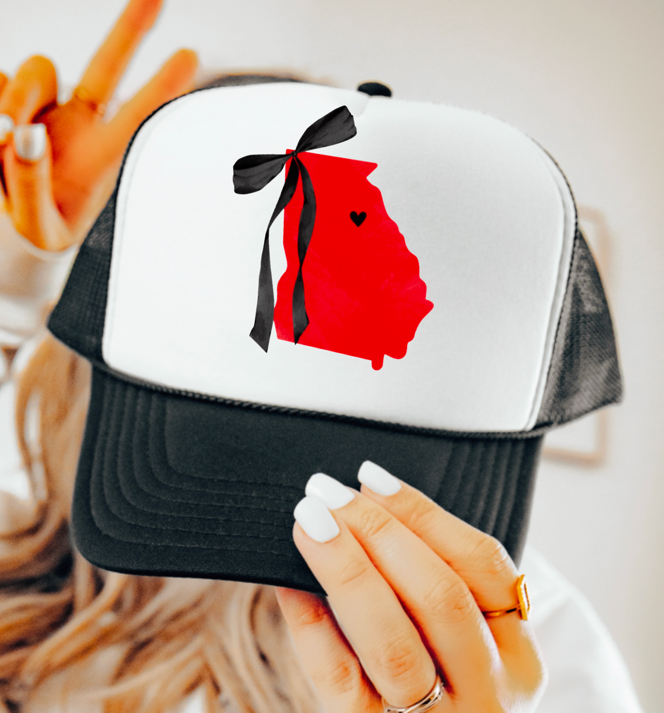Gia Gifts Boutique - Wholesale Trucker Hat - Women's - Coquette Georgia State Trucker Hat | Georgia Bulldogs0
