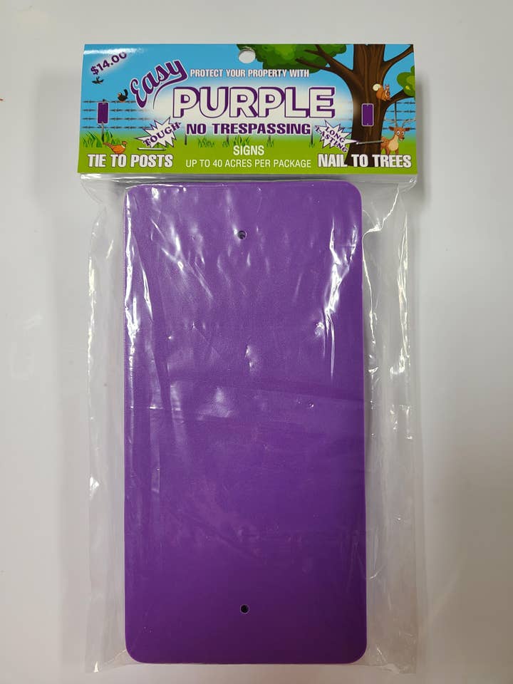 Lila inga överträdande tecken för wholesale av Easy Purple