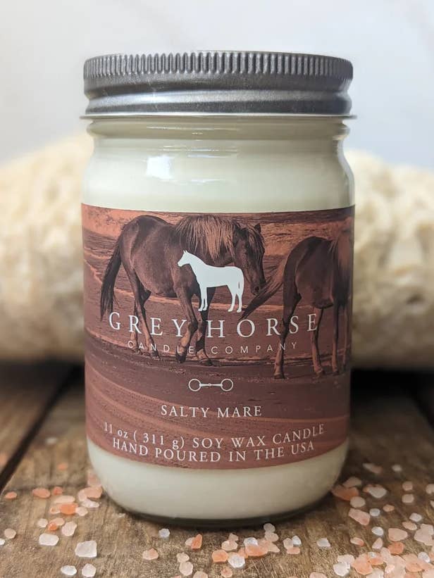 Salty Mare Soy Candle for wholesale by Grey Horse Candle Company