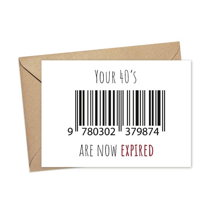 40-'s Födelsedagskort för utgånget | A2 för wholesale av Lost In Lettering