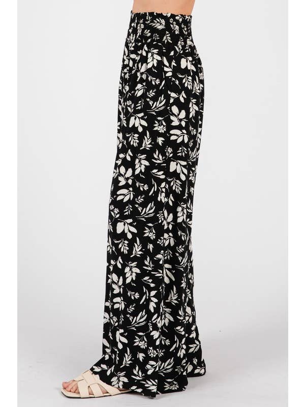 Final Touch - Wholesale Pants - Women's - Wide Smock Waist Wide Leg Pants - VNP70263B51