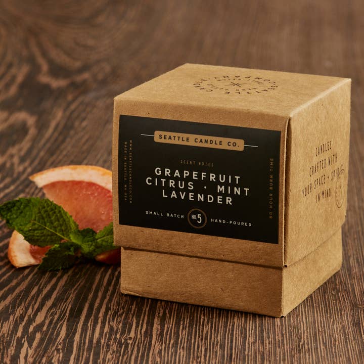 Seattle Candle Company - Wholesale Jar/Filled Candle - Grapefruit + Mint2