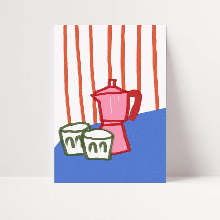 Cafeteira Moka | Impressão de Café | SEM MOLDURA por atacado de SimplyExtraJordanary