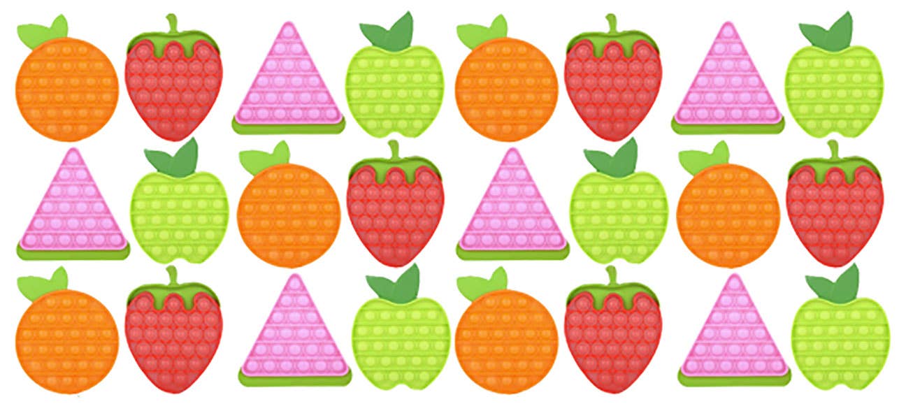 Curious Minds Toys - Wholesale Fidget Toy - Kids - 1 Fruit Shaped Bubble Pop Fidget Toy Game-Push Wrap OT9