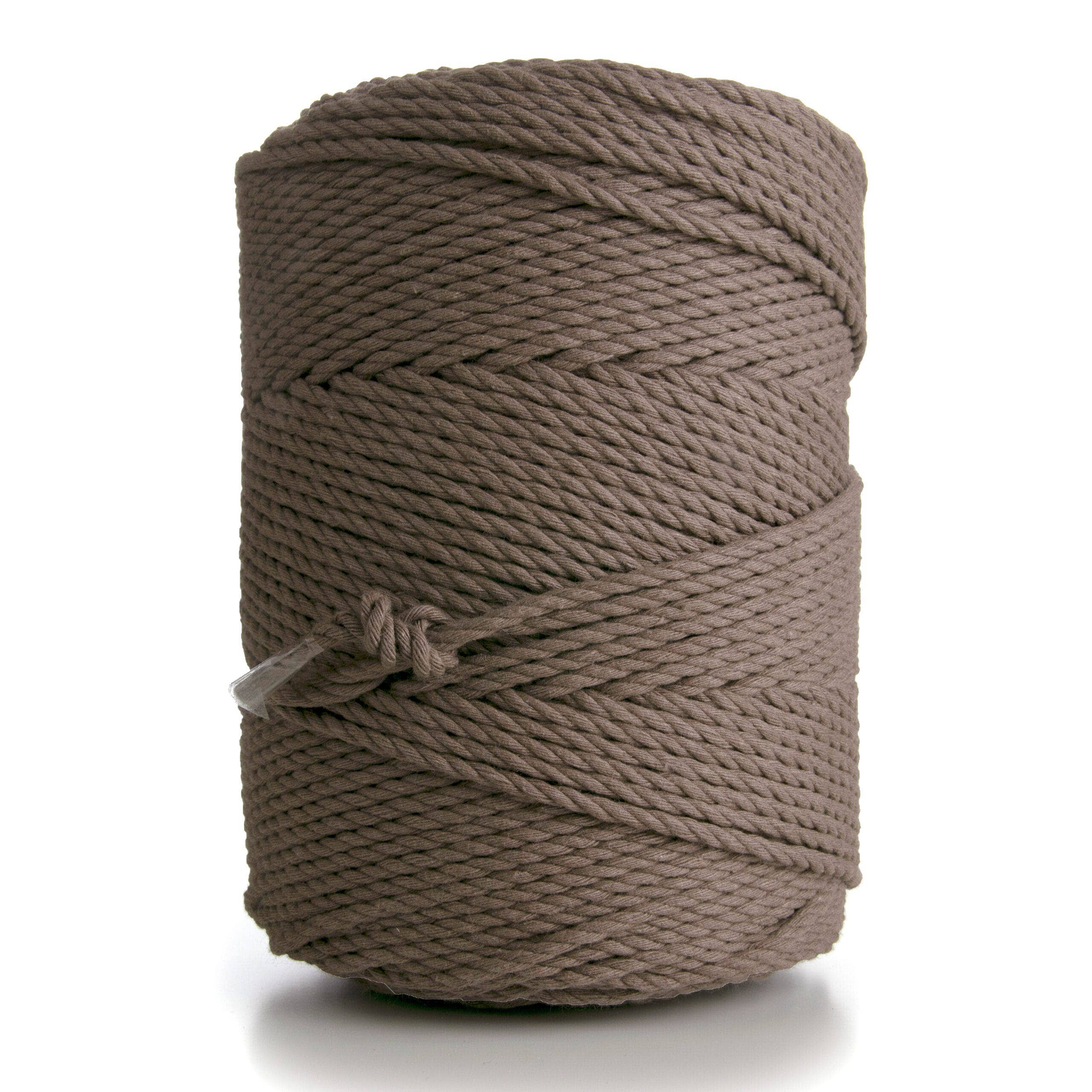 MB Cordas - Wholesale Cord - 3MM 3 Strand Twisted 1kg Macrame Cotton Cord BROWN 260-300m Macrame Rope 3 ply Craft String1